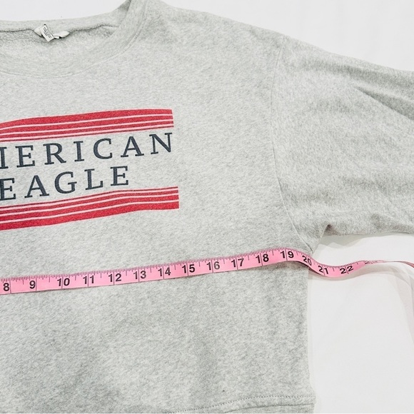 American Eagle Outfitters Grey Crewneck Logo Sweatshirt - Picture 5 of 7
